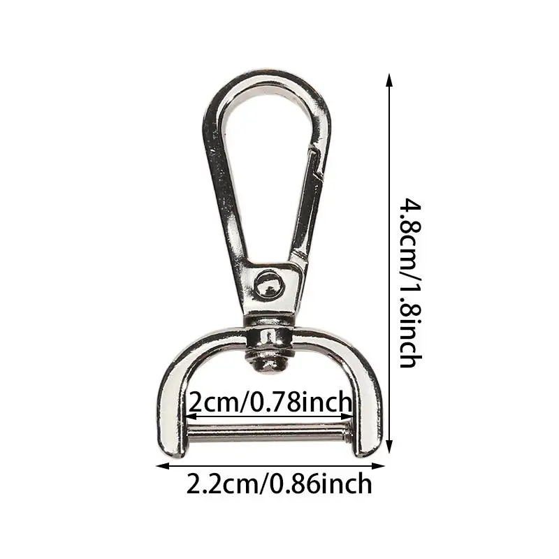 Versatile Detachable Rotating Buckle Keychain with Alloy Lobster Clasp