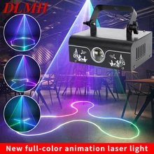 

DLMH 4D Beam Animation Laser Light Lamp LED Flashlight Voice Control Stage with For KTV Bar