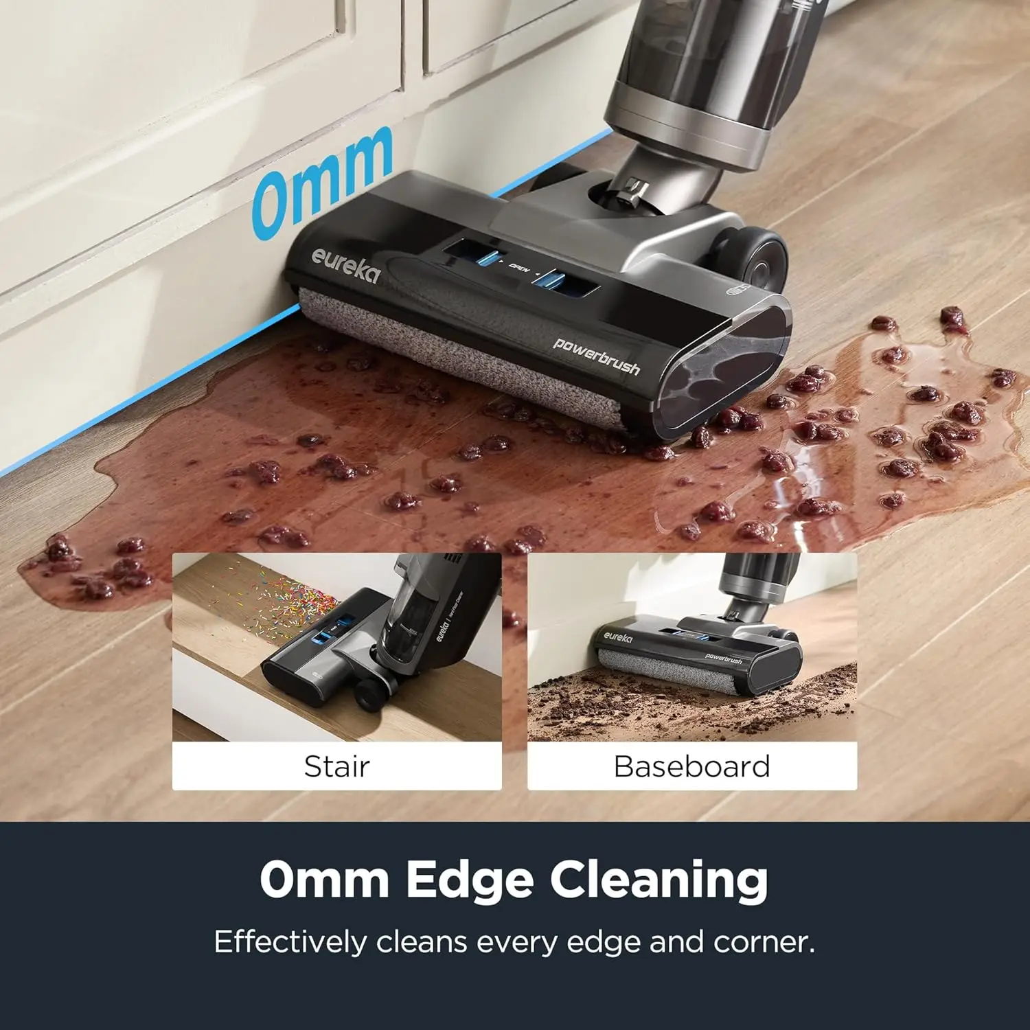 Cordless Wet Dry Cleaner Self Cleaning Vacuum and Mop Combo 3 Modes Good for Hard Floors Pet Hair Sticky Messes RapidWash