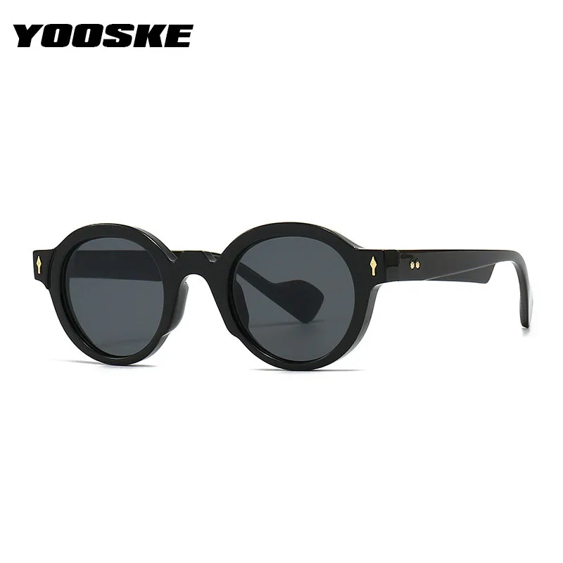 

NYWOOH Fashion Round Sunglasses Women Men INS Popular Rivets Gradient Shades UV400 Female Male Retro Brand Designer Sun Glasses