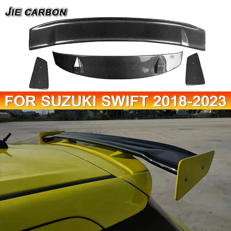 Untuk 2017-2024 Suzuki Swift Sport Zc33S Serat Karbon Asli Sayap Spoiler Belakang Ototototif Rz Style Frp