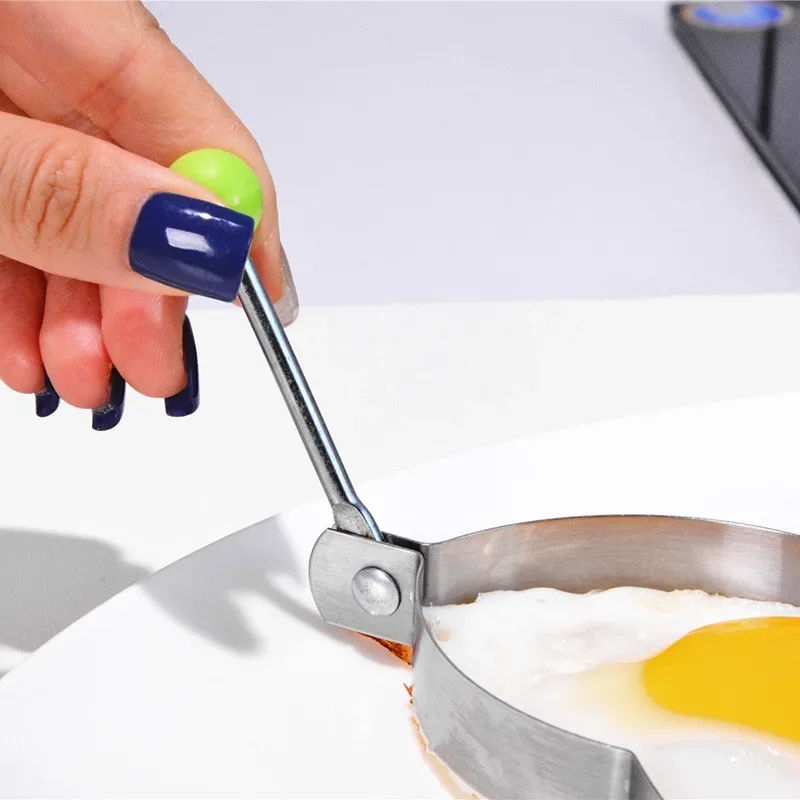 Egg Mold Egg Ring Stainless Steel Egg Shaper Mold DIY Breakfast Ham Deep Frying Pancake Rings Sandwich Non-stick Kitchen Cooking Accessor