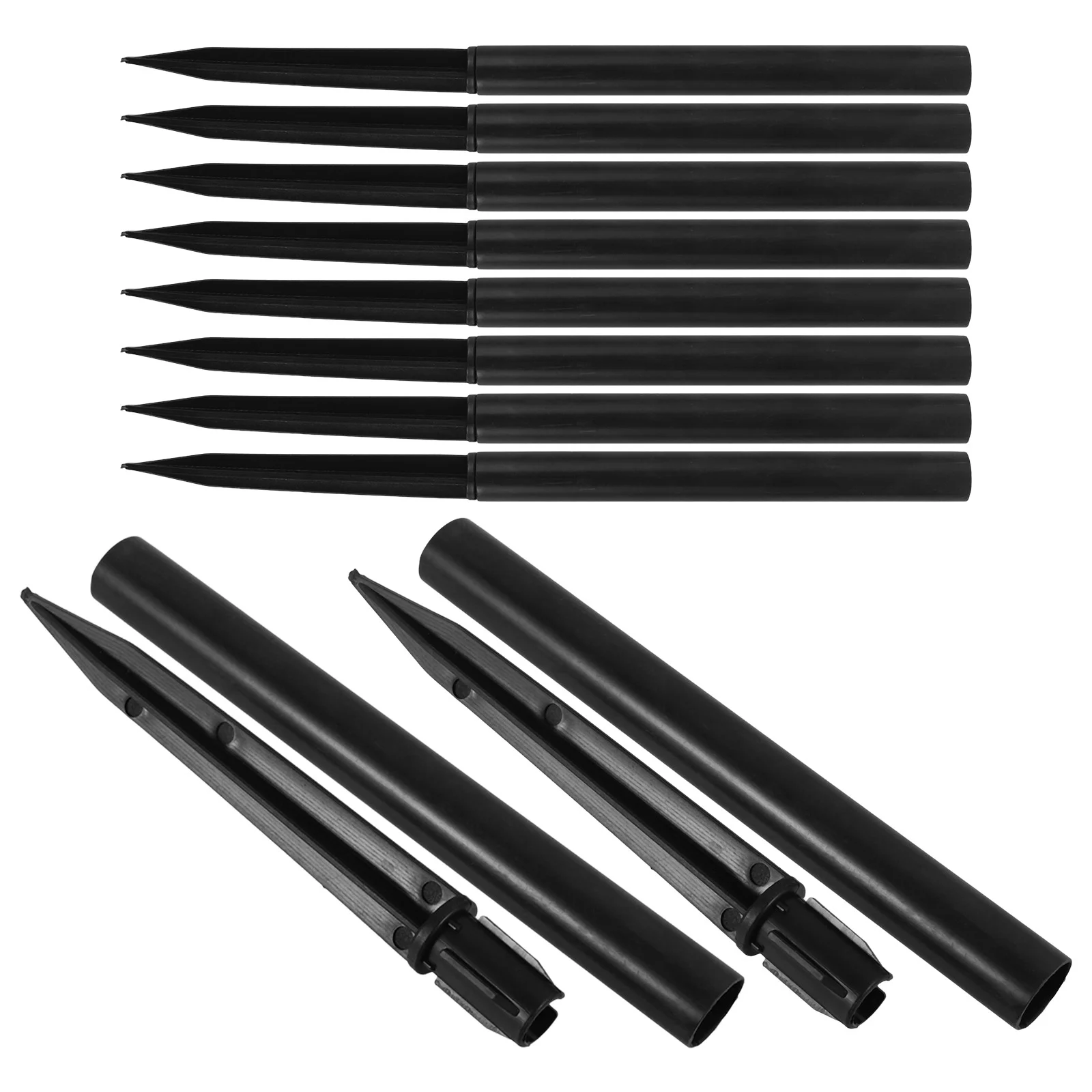 

10 Sets Solar Ground Plug Light Replacement Stakes for Lights Landscape Posts Accessories Lighting Plastic Spikes Outdoor