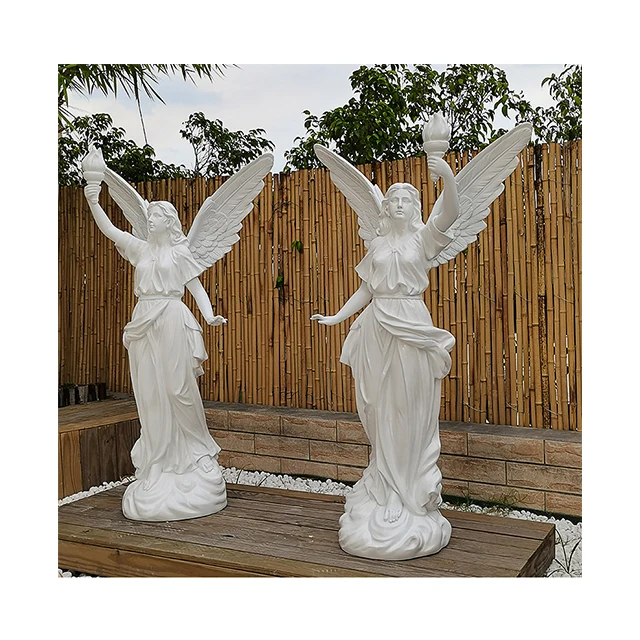 

Wholesale fiberglass angel figure hotel roman statue decoration sculptures indoor home decor art sculpture outdoor garden decor