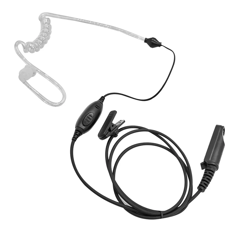 Walkie Talkie Earphone Accessories, UV 9 Earphone, Hands-free, Acoustic Tube, PTt Mic Headset for Baofeng, 2Pack