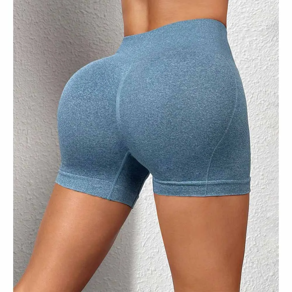 

High Waist Gym Shorts Seamless Women Scrunch Butt Workout Push Up Biker Fitness Breathable Cycling Yoga