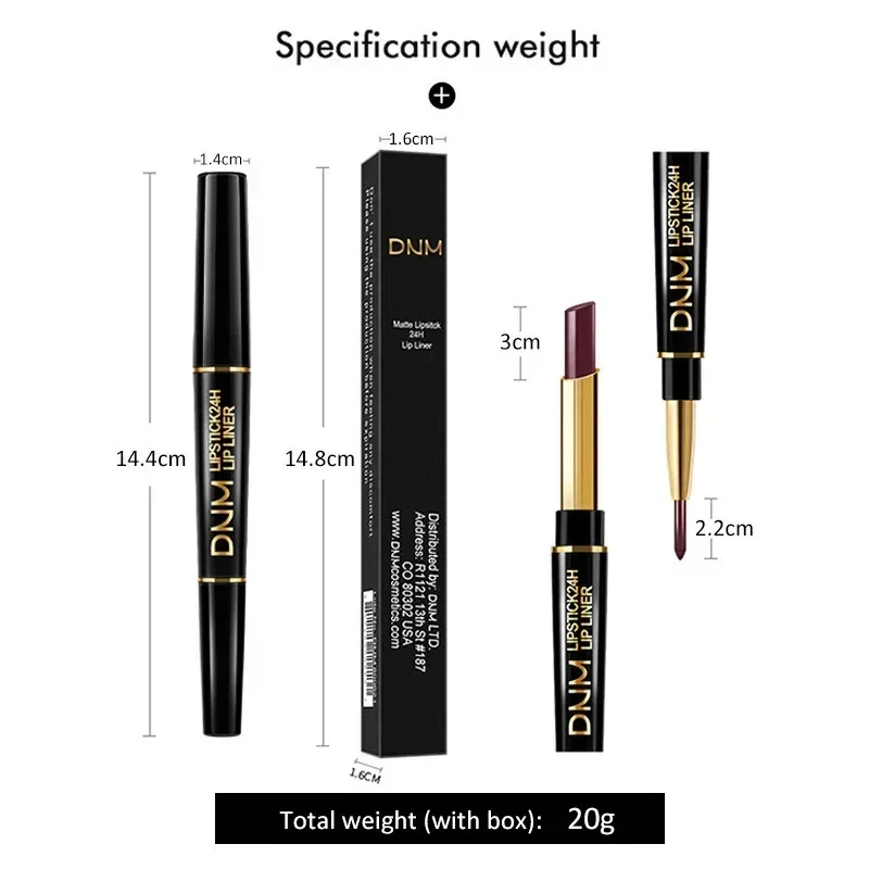 2 In 1 Double Head Lip Liner Pencils Lipstick Waterproof Long Lasting Moisturizing Pigments Lip Cosmetics Matte Stick Makeup lip liner pencil lip liner lipliner pencil lip liner set