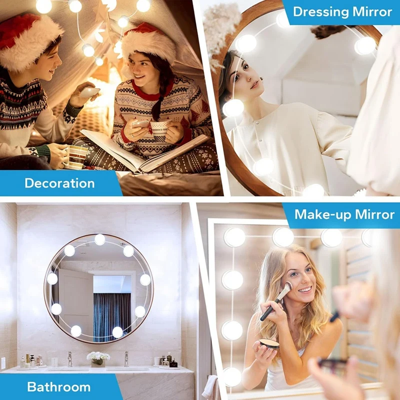 14 Dimmable Bulbs LED Vanity Mirror Lights With 10 Brightness Levels Adjustable Vanity Lights For Mirror