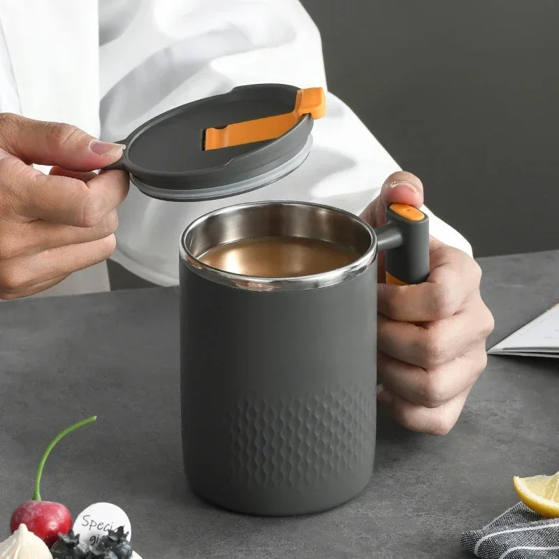 304 Stainless Steel  Household Kitchen Coffee Products Shell Double Wall Coffee Insulated Vup with Handle and Lid Hot