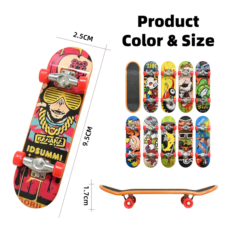 Mini Skateboard Doigt (Fingerboard) - Jouet En ABS Avec Roues, Pour Figures Et Entraînement, Cadeau