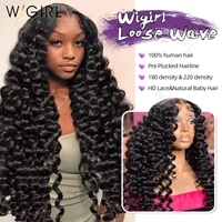 Wigirl 200% Loose Wave 13x6 HD Lace Front Human Hair Wigs Brazilian 30 40 Inch 13x4 Deep Curly Wave Lace Frontal Wig For Women 1