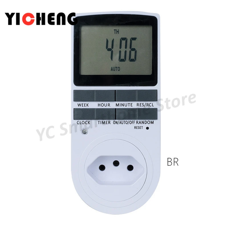 EU US UK large screen timer socket timing socket kitchen timing switch electronic timer AU BR FR