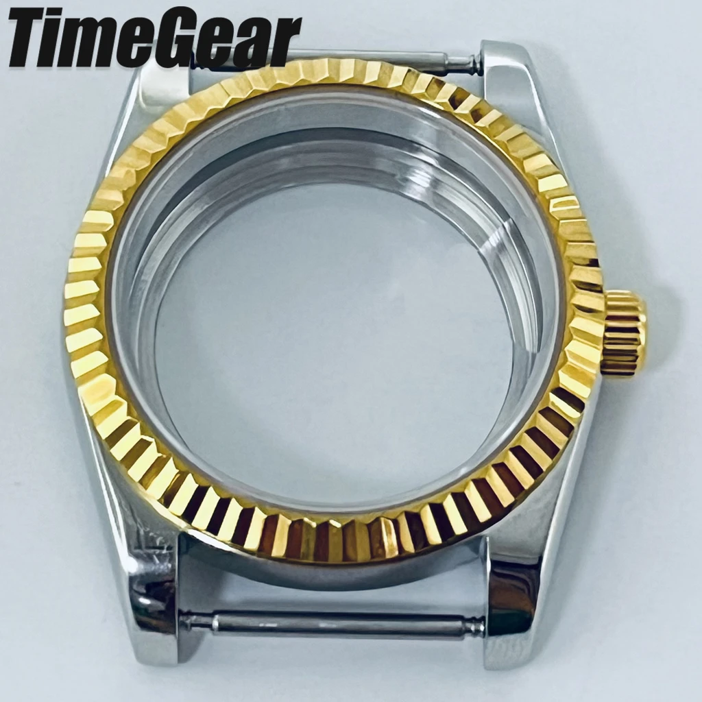Silver Gold Rose Presidential Watch Case with Bracelet - 36mm/40mm