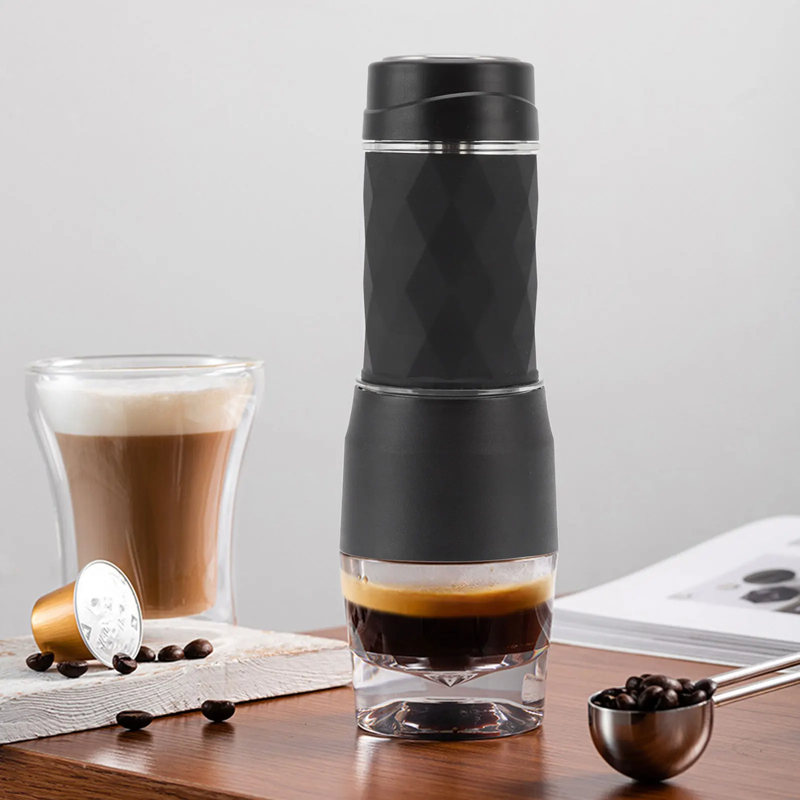 Coffee Capsule Maker Coffee Powder Maker Portable Hand Press Coffee Machine Mini Coffee Powder Capsule Maker Set for Outdoor Car 3