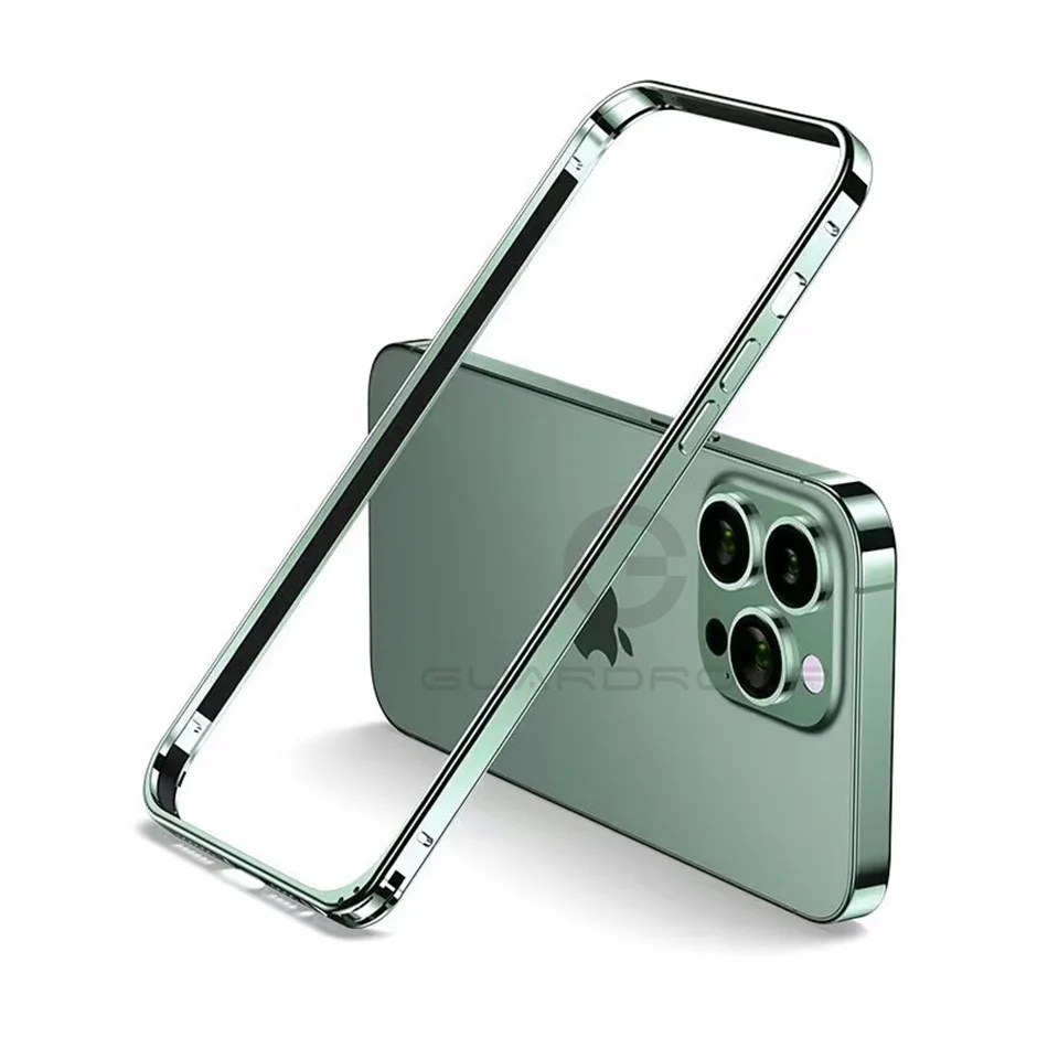 Luxury Light Aluminum Bumper Ultra Slim Case For iPhone 13 12 14 15 16 17 Pro Max 16plus Safety Buckle Metal Alloy Accessories — view 4
