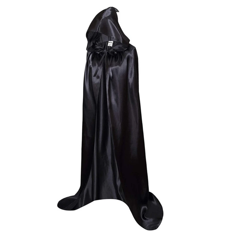 Hooded Cloak Unisex Adult Cloak with Hood Halloween Christmas Vampire Witch Cape Cosplay Costume