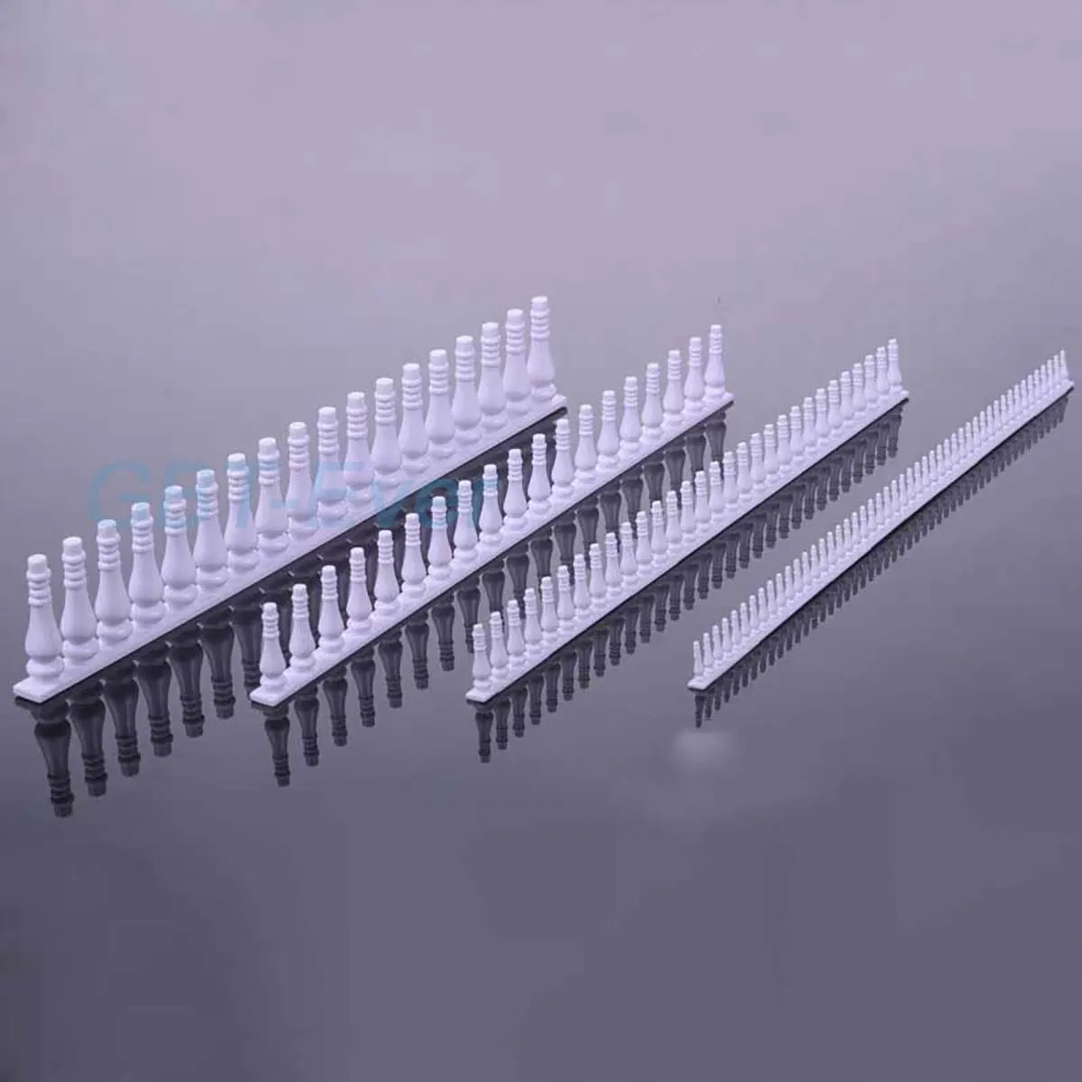 

1Pcs Miniature Guardrail Height 10/16.5/21.5/31mm Length 200mm Garden Railing Plastic White Fence Sand Table Model Home Decor