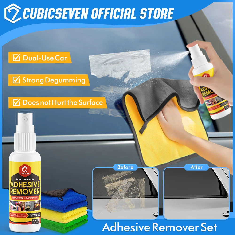 Cubicseven Car Adhesive Remover Kit Sticker Residue Remover - Temu