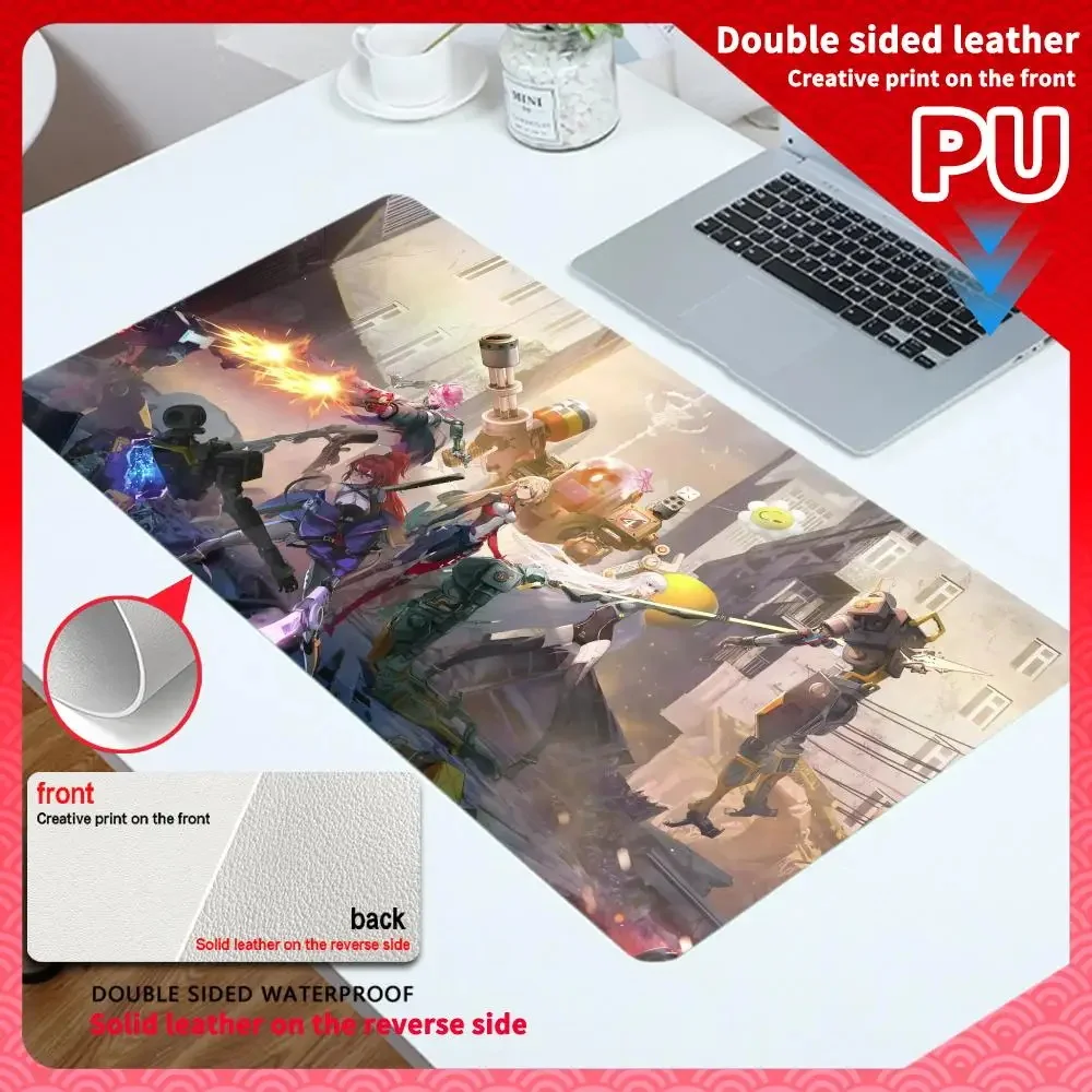 

Gaming Pc Non-slip PU Deskmat HD Tower of Fantasy Kawaii Waterproof Leather Mousepad Gamer Computer Accessories XXL Keyboard Pad