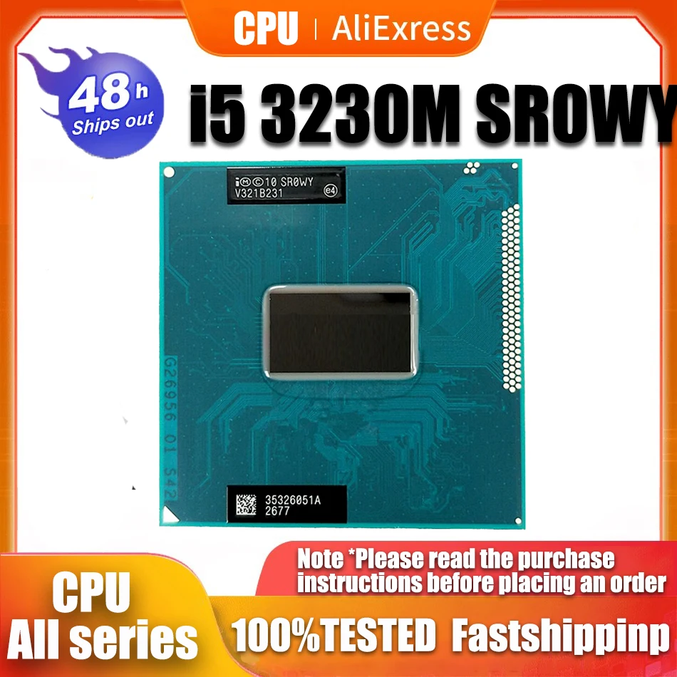 I5-3230M Sr0Wy I5 3230M Srowy 2.6Ghz 3M Processore Cpu Cpu Portatile Pga988