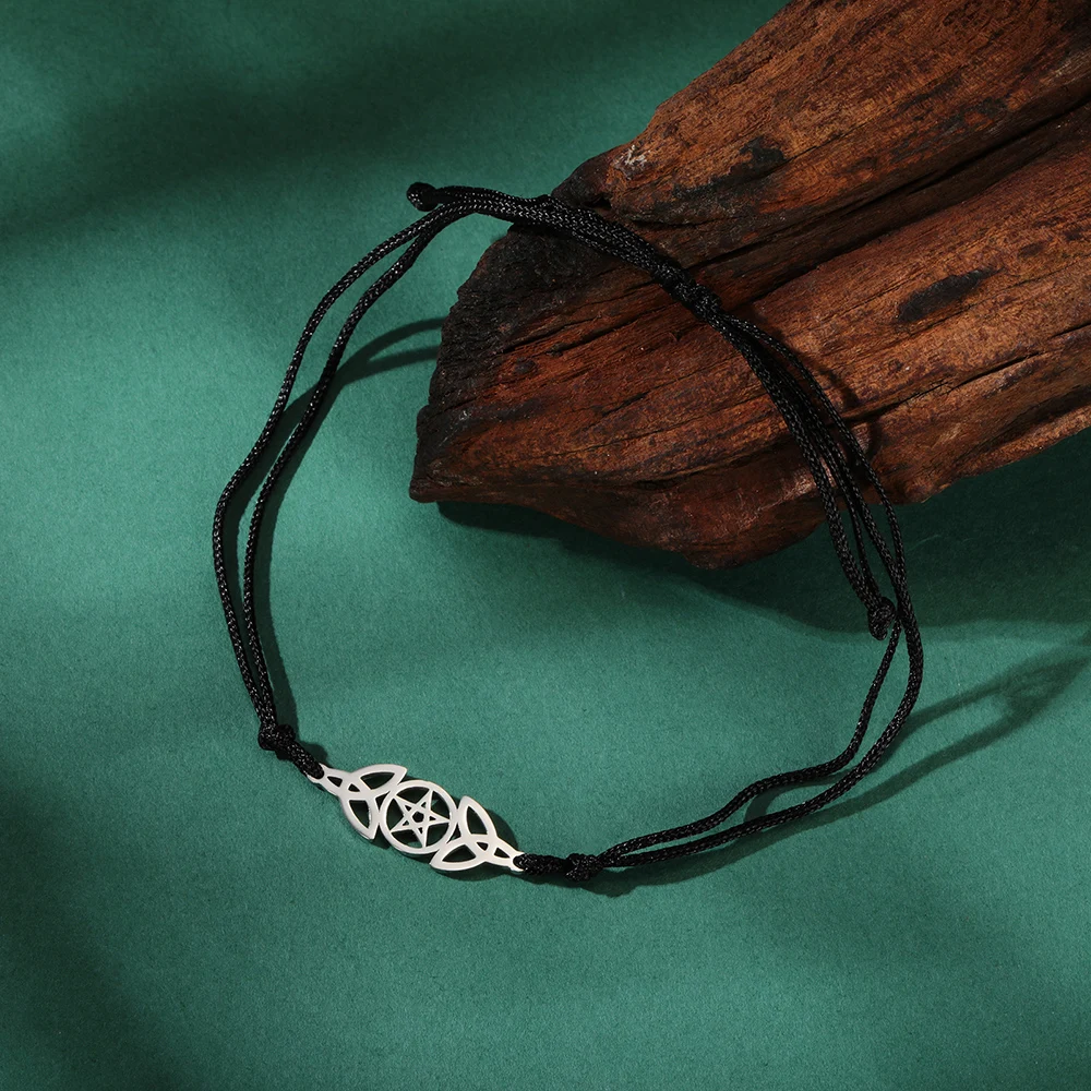 Dawapara Vintage Pentagramm Armband Sonne Supernatural Pentagramm Charm Armband Wicca Paar Schmuck Edelstahl Geschenk – Detail 28