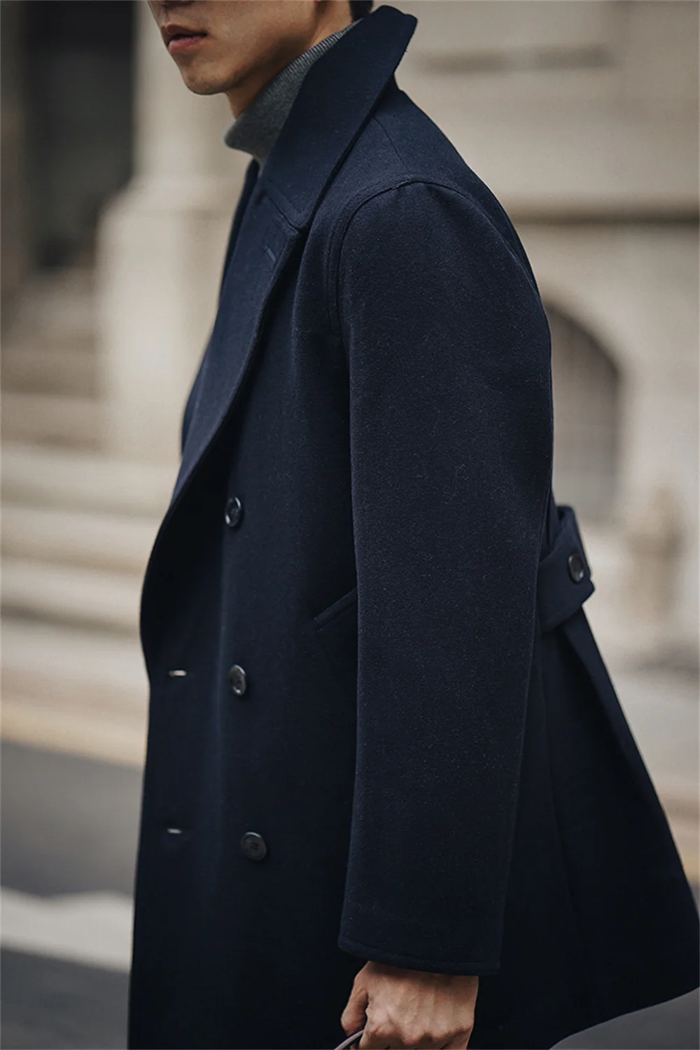 American Style Mens Cappotto Di Cachemire Classico Giacche - Foto 7