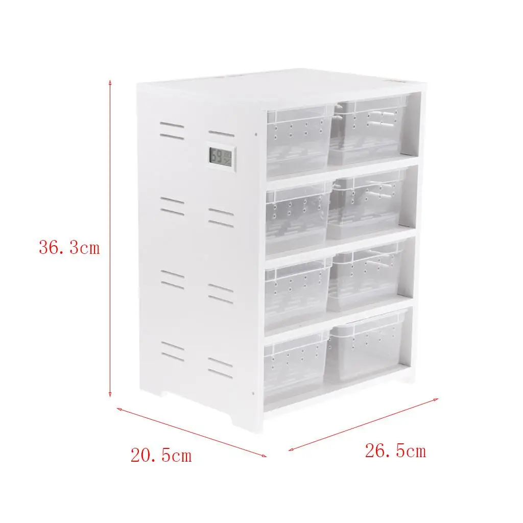 PVC Breeding Cabinet for Reptile In Winter Reptile Terrarium 8 Breeding Boxes