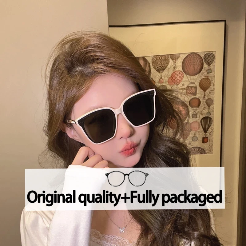 

Original Luxury Fashion Women's Square Sunglasses Polarized Men's Ultra Light Large Frame Glasses Anti Goggles Ch6355