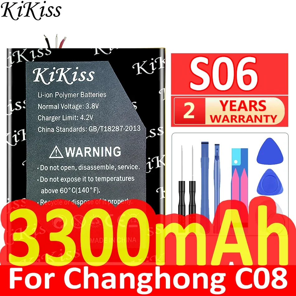 

3300mAh KiKiss Powerful Battery S06 For Changhong C08 Mobile Phone Batteries