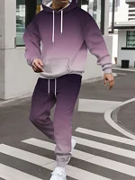 Dégradé de couleur 3D imprimé sweat à capuche costume hommes sweats à capuche pantalons de survêtement décontracté mode deux pièces survêtement ensemble homme vêtements 6