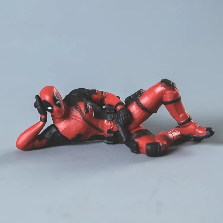 thumbnail image 1 of Figura de acción en miniatura de Disney Anime Deadpool 2 X-Men, modelo de postura sentada y acostada, colección de decoración de anime, figurita de regalo, 1 of 5