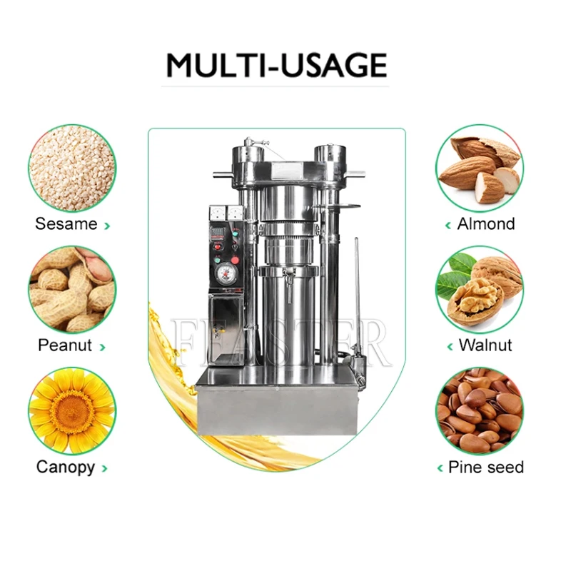 Electric Oil Extractor Automatic Oil Press Machine for Home & Commercial Use Sesame Canola Sunflower Seeds Peanuts Walnuts