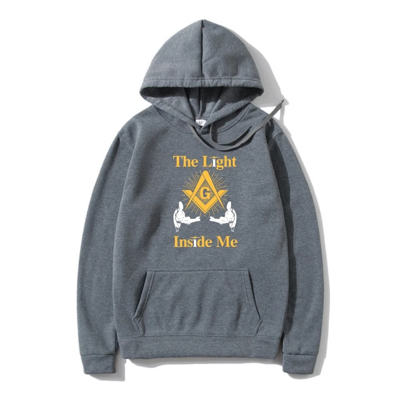 

The Masonic Store Freemasonhe Ligh Inside Me Men's Hoodie New Fashion Cotton Comfortable Fleeceness Sweatshir Hoody Fleece Fl