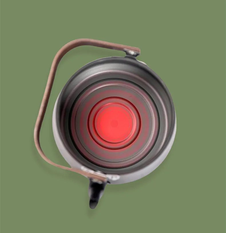 Description Picture 6 of itemOutdoor Camping Aluminium Kettle Mountainhiker 1.1L Picnic Portable Walnut Handle Multi-ring Poly Boil Tea Kettle & Storage Bag