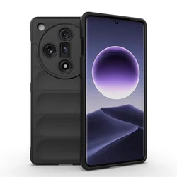 Luxurious Shockproof TPU Phone Case - Skin-Friendly Protective Back Cover for OPPO Find X6 (Black)