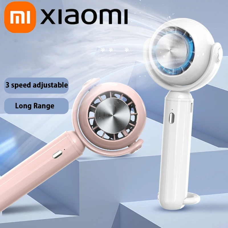 

Xiaomi Semiconductor Cooling Ice Coated Handheld Air Conditioner Fan USB Rechargeable Portable Wireless Electric Hand Fan