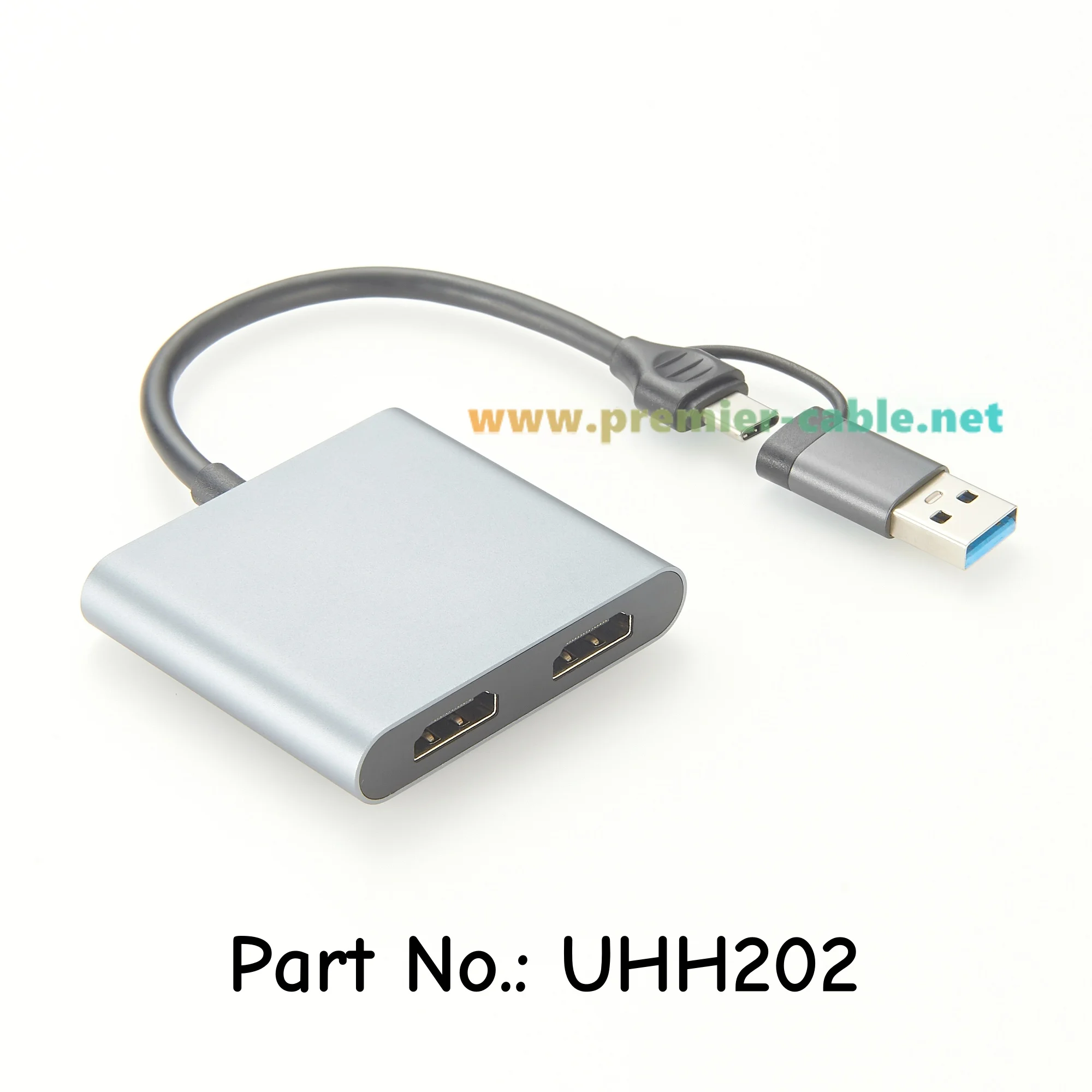 Адаптер USB 3.0 USB C до HDMI 1.4 4K@30Hz 1080P@60Hz USB 3.0 Hub HDTV Converter Cable USB MST