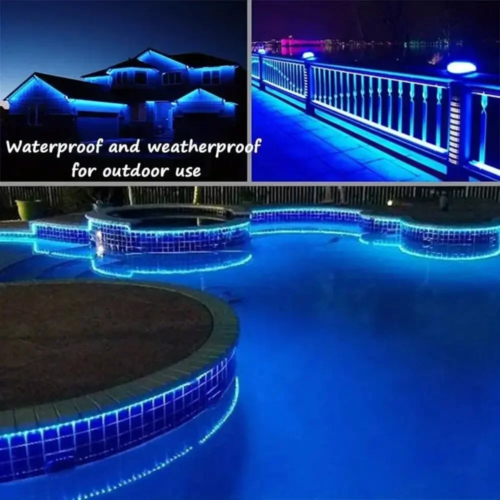 Outdoor Solar Tube Touw Led Light Tuin Kerstversiering 7M/12M Xmas Bruiloft Slinger Waterdichte String Licht Fee Strip