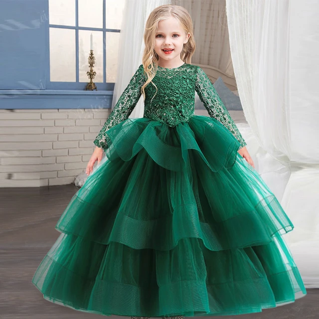 Flower Girl Elegant Classic Short Sleeve Lace Tulle Princess Ball Gown –  Mia Bambina Boutique