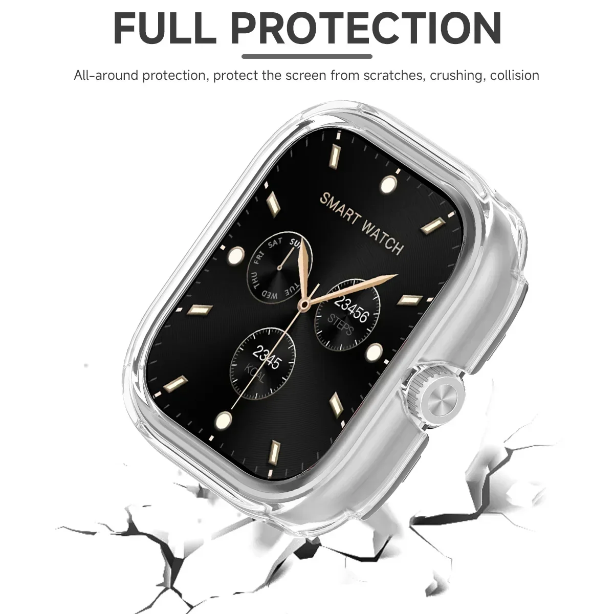 Durable Hollow Protective Watch Case Cover – Sleek PC Material Shell for Enhanced Protection and Style