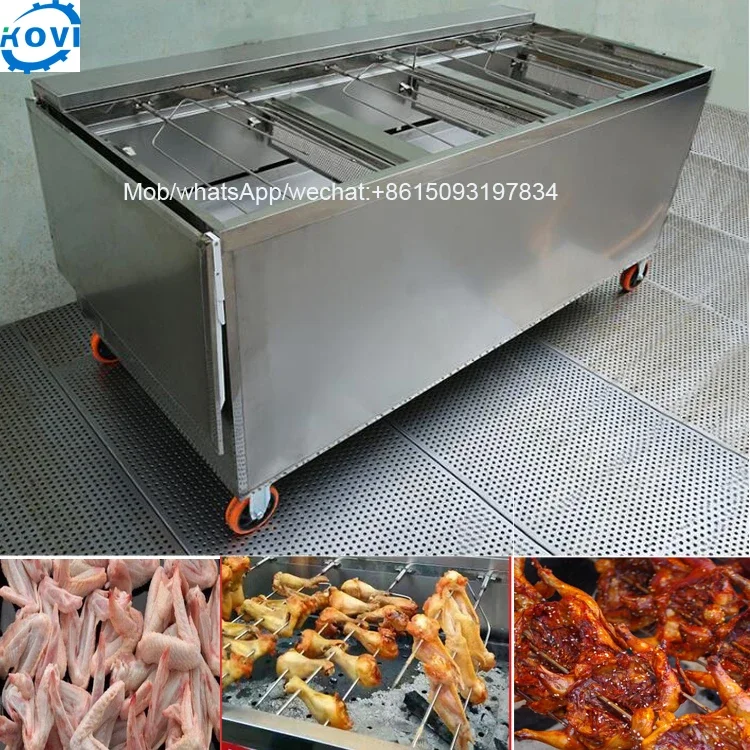 Best Selling chicken roaster rotisserie use charcoal gas meat roasting grill machine price 5