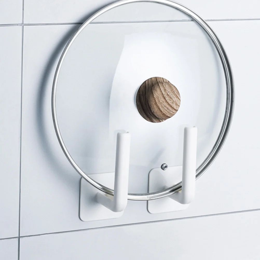 Wall Hooks Kitchen Mount Holder: White Heavy Duty Hangers Storage Rack Bathroom Towel Hanger Home Mounted Paper Rod Organizer