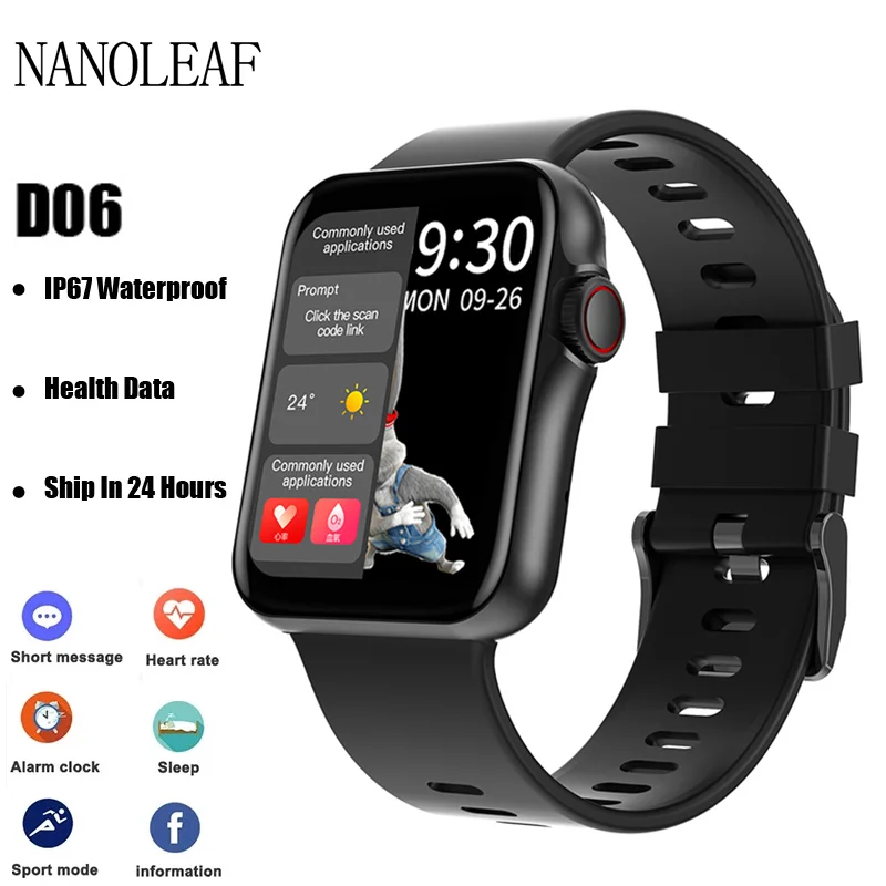 1.6Inches Smart Watch Multi-Scene Split-Screen Function Remote Control Camera Sleep Record Suitable For Android IOS Wristwatches