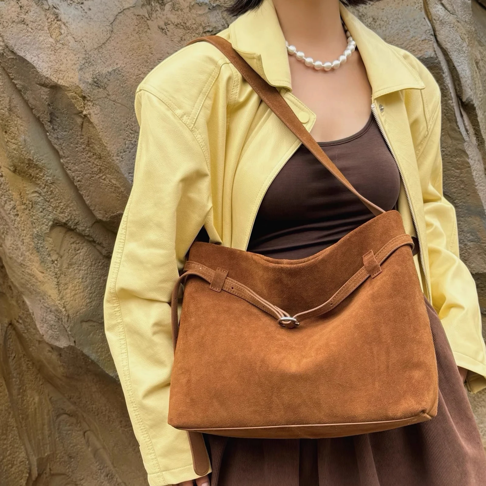 Tote-Tasche Wildleder - Ansicht 3