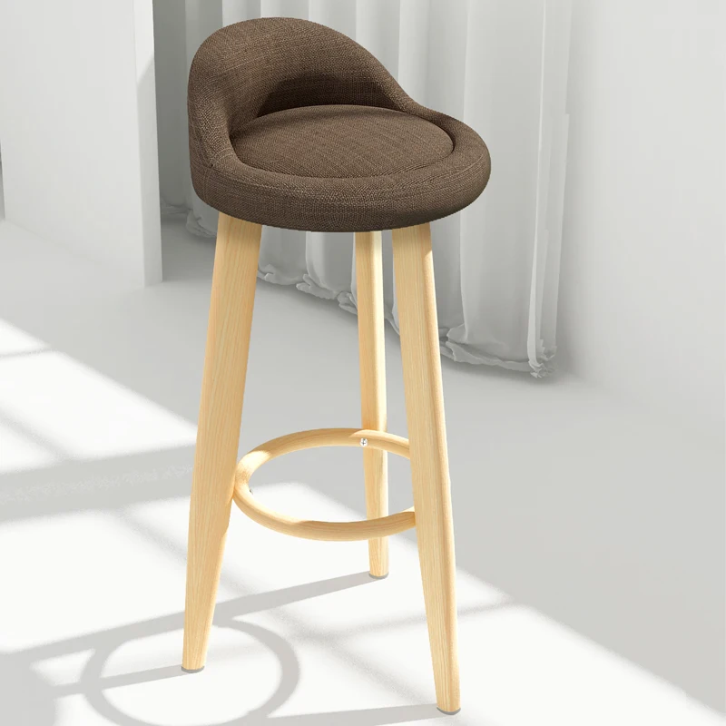 

Backrest Stool Nordic Home High Stool Bar Chair Bar Stool Light Luxury Modern Minimalist Front Desk Chair Bar 70cm