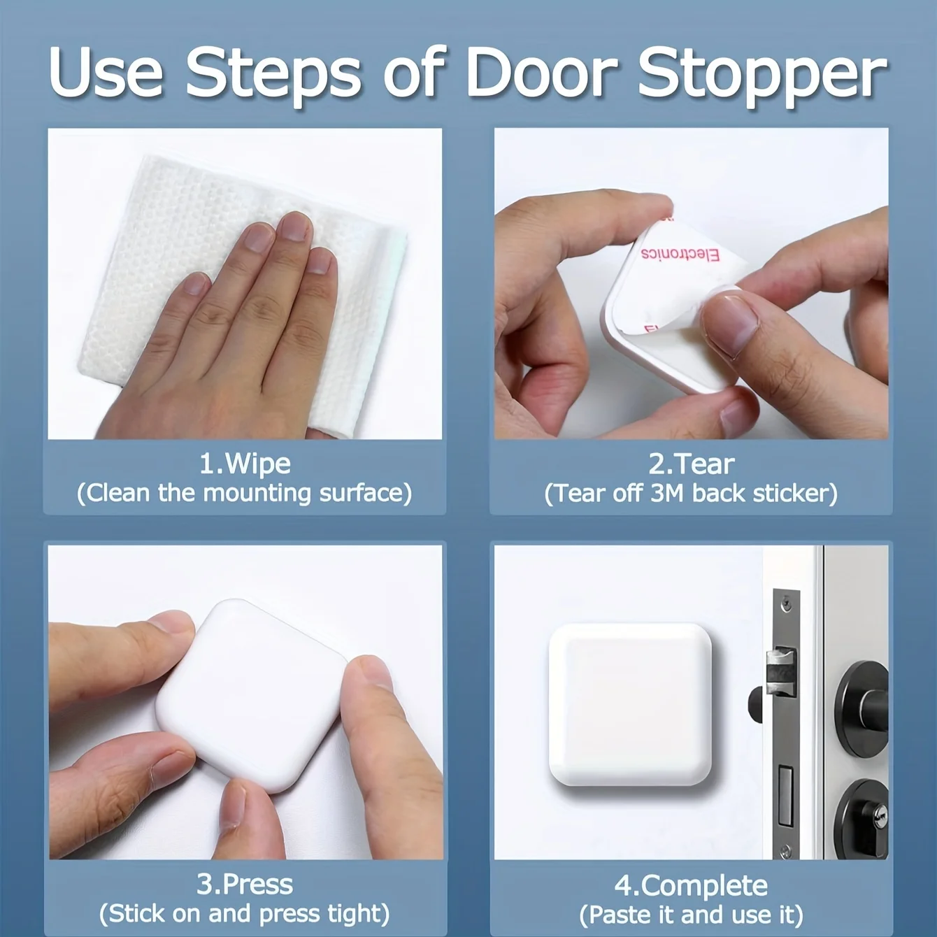 Door Stopper Silicone Handle Bumpers Self Adhesive Mute Anti-Shock Protection Wall Protector Pad