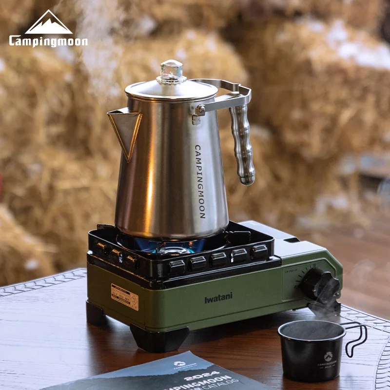 CAMPINGMOON SW-7 Filtration Coffee Pot Convenient American Style Filter Press Coffee Pot No Filter Paper Stainless Steel