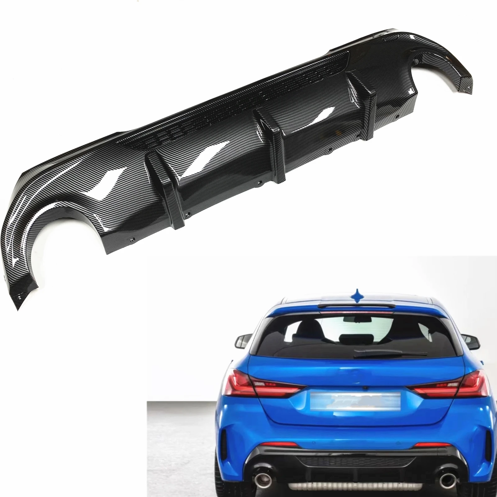 Car Paraurti Posteriore Diffusore Lip Boot Spoiler Plate Splitter Per Bmw Serie 1 F40 M Sport M135I 2019-2023