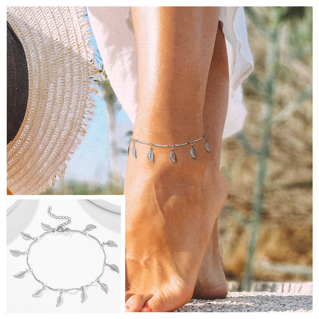 Chain Anklet for Women Girls Adjustable Summer Beach Chain Anklet Bracelet Mother's Day Gifts Stainless Steel Not Allergic