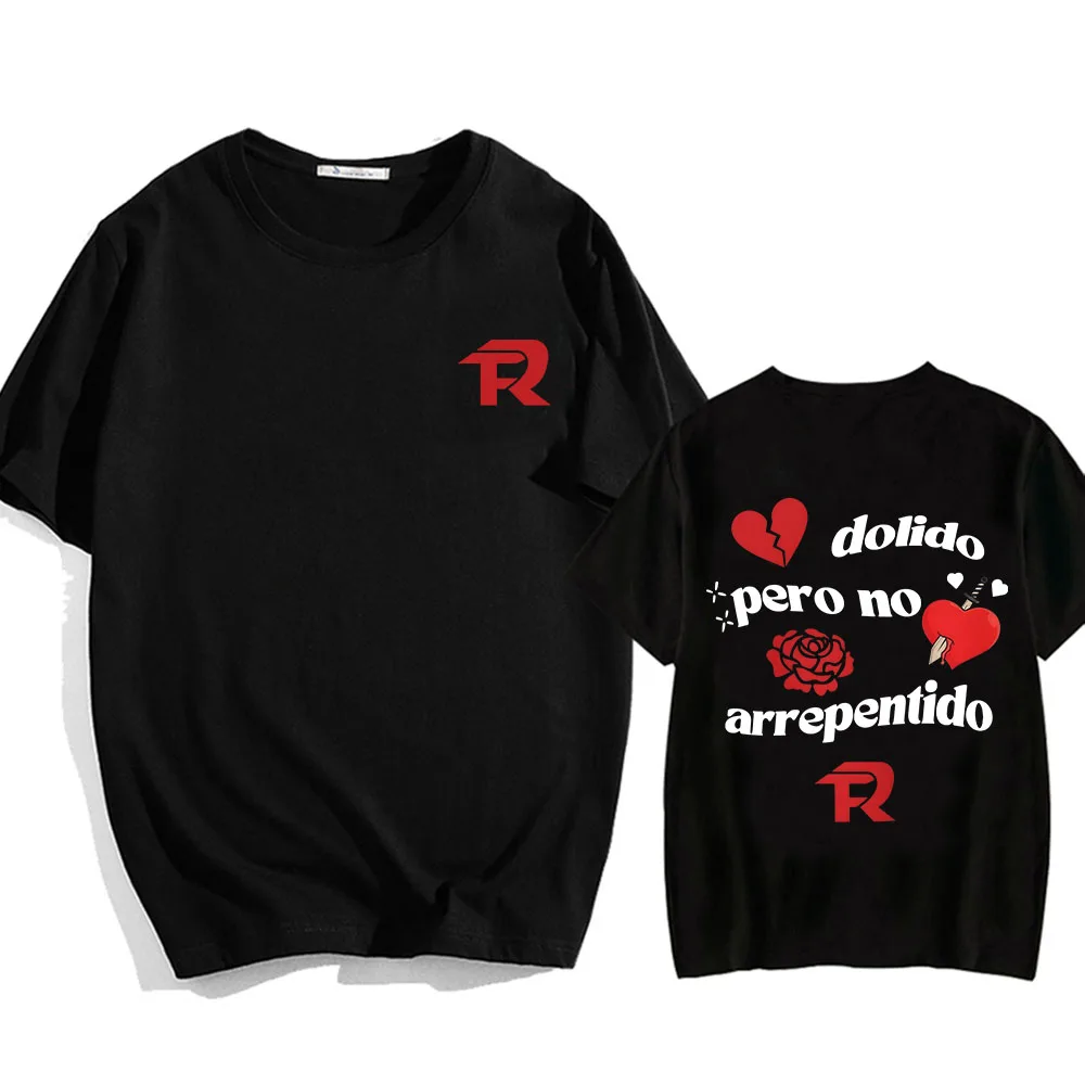 Fuerza Regida Band T-shirt Rose Blume Grafik Druck T-shirt Baumwolle Hohe Qualität Sommer T-shirts Streetwear Camisetas Herren